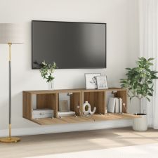vidaXL TV szekrény szett Mesteri tölgy MDF Közepes TV szekrény bútor
