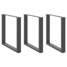 vidaXL U-alakú Dohányzóasztal Lábak - 3 db - 80x73cm - Antracit bútor