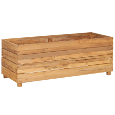 vidaXL újrahasznosított tíkfa és acél magaságyás 100 x 40 x 38 cm (47422) kerti tárolás