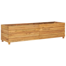 vidaXL újrahasznosított tíkfa és acél magaságyás 150 x 40 x 38 cm (47423) kerti tárolás