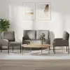 vidaXL Ülőgarnitúrák párnával 3 pcs Tópszínű 115 x 56 x 80 cm Furnér