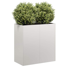 vidaXL ültetvény 80x40x80 cm Rozsdamentes acél kerti tárolás