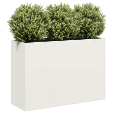 vidaXL ültetvény Fehér 120x40x80 cm Hidegen hengerelt acélból kerti tárolás