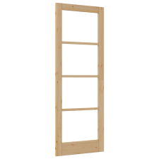vidaXL Üvegajtó "ORKDAL" 78x211x4 cm Tömör Fenyő (4102689) nyílászáró