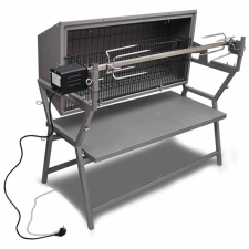 vidaXL Vas-és rozsdamentes acél grillezési Forgónyárs konyhai eszköz