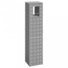 vidaXL vas gabionkosaras oszlop 40 x 40 x 180 cm kerti bútor