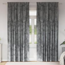 vidaXL Velúr függöny 2 db fülekkel Szürke 260x140 cm lakástextília