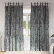 vidaXL Velúr Függönyök 2 db Gombos Szürke 260x140 cm lakástextília