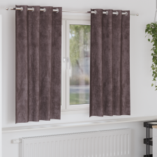 vidaXL Velúr Függönyök 2 db Szemfüggöny Barna 175x140 cm lakástextília