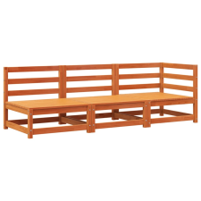 vidaXL viaszbarna háromszemélyes tömör fenyőfa kerti kanapé (837953) kerti bútor