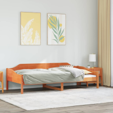 vidaXL viaszbarna tömör fenyő ágykeret matrac nélkül 80x200 cm ágy és ágykellék