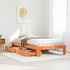vidaXL viaszbarna tömör fenyőfa ágy matrac nélkül 100 x 200 cm ágy és ágykellék