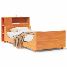 vidaXL viaszbarna tömör fenyőfa ágy matrac nélkül 100 x 200 cm (3323784) ágy és ágykellék