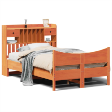 vidaXL viaszbarna tömör fenyőfa ágy matrac nélkül 120 x 190 cm (3323397) ágy és ágykellék