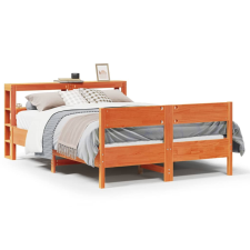 vidaXL viaszbarna tömör fenyőfa ágy matrac nélkül 120 x 200 cm ágy és ágykellék