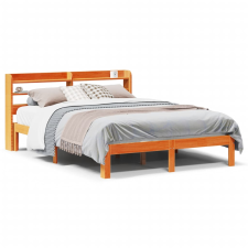 vidaXL viaszbarna tömör fenyőfa ágy matrac nélkül 120 x 200 cm (3306805) ágy és ágykellék