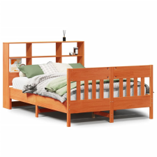 vidaXL viaszbarna tömör fenyőfa ágy matrac nélkül 120 x 200 cm (3323226) ágy és ágykellék