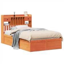 vidaXL viaszbarna tömör fenyőfa ágy matrac nélkül 135 x 190 cm (3323511) ágy és ágykellék