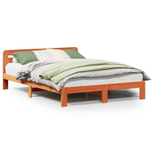vidaXL viaszbarna tömör fenyőfa ágy matrac nélkül 135 x 190 cm (855575) ágy és ágykellék