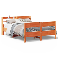 vidaXL viaszbarna tömör fenyőfa ágy matrac nélkül 140 x 190 cm (3306941) ágy és ágykellék