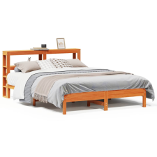 vidaXL viaszbarna tömör fenyőfa ágy matrac nélkül 140 x 200 cm ágy és ágykellék