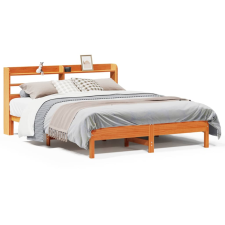 vidaXL viaszbarna tömör fenyőfa ágy matrac nélkül 150 x 200 cm (3306887) ágy és ágykellék