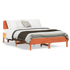 vidaXL viaszbarna tömör fenyőfa ágy matrac nélkül 150 x 200 cm (3328231) ágy és ágykellék