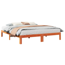 vidaXL viaszbarna tömör fenyőfa ágy matrac nélkül 160 x 200 cm ágy és ágykellék