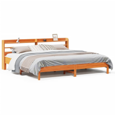 vidaXL viaszbarna tömör fenyőfa ágy matrac nélkül 180 x 200 cm ágy és ágykellék