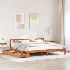 vidaXL viaszbarna tömör fenyőfa ágy matrac nélkül 180 x 200 cm ágy és ágykellék