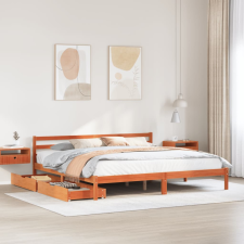vidaXL viaszbarna tömör fenyőfa ágy matrac nélkül 180 x 200 cm ágy és ágykellék