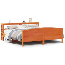 vidaXL viaszbarna tömör fenyőfa ágy matrac nélkül 180 x 200 cm ágy és ágykellék