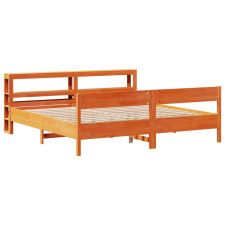vidaXL viaszbarna tömör fenyőfa ágy matrac nélkül 180 x 200 cm (3306179) ágy és ágykellék