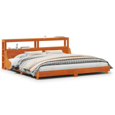 vidaXL viaszbarna tömör fenyőfa ágy matrac nélkül 180 x 200 cm (3306413) ágy és ágykellék