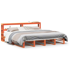 vidaXL viaszbarna tömör fenyőfa ágy matrac nélkül 200 x 200 cm (3306509) ágy és ágykellék