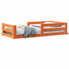 vidaXL viaszbarna tömör fenyőfa ágy matrac nélkül 70 x 140 cm (855689) ágy és ágykellék