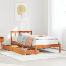vidaXL viaszbarna tömör fenyőfa ágy matrac nélkül 75 x 190 cm ágy és ágykellék