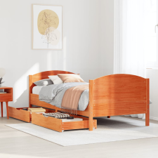 vidaXL viaszbarna tömör fenyőfa ágy matrac nélkül 75 x 190 cm ágy és ágykellék