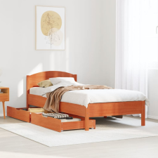 vidaXL viaszbarna tömör fenyőfa ágy matrac nélkül 90 x 200 cm ágy és ágykellék