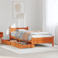 vidaXL viaszbarna tömör fenyőfa ágy matrac nélkül 90 x 200 cm ágy és ágykellék