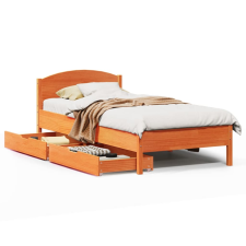 vidaXL viaszbarna tömör fenyőfa ágy matrac nélkül 90 x 200 cm (3301847) ágy és ágykellék