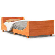 vidaXL viaszbarna tömör fenyőfa ágy matrac nélkül 90 x 200 cm (850778) ágy és ágykellék