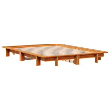 vidaXL viaszbarna tömör fenyőfa ágykeret 120 x 200 cm (850664) ágy és ágykellék