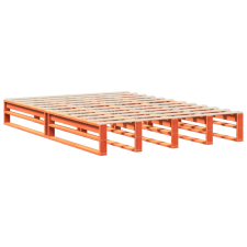 vidaXL viaszbarna tömör fenyőfa ágykeret 140 x 200 cm (850844) ágy és ágykellék