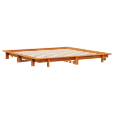 vidaXL viaszbarna tömör fenyőfa ágykeret 160 x 200 cm (850655) ágy és ágykellék