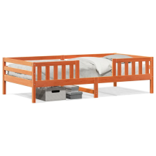vidaXL viaszbarna tömör fenyőfa ágykeret 75 x 190 cm ágy és ágykellék