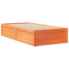 vidaXL viaszbarna tömör fenyőfa ágykeret 75 x 190 cm ágy és ágykellék