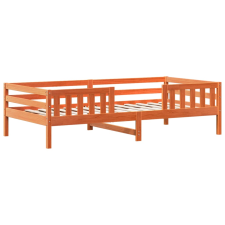 vidaXL viaszbarna tömör fenyőfa ágykeret 80 x 200 cm ágy és ágykellék
