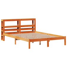 vidaXL viaszbarna tömör fenyőfa ágykeret fejtámlával 120 x 190 cm (3305734) ágy és ágykellék