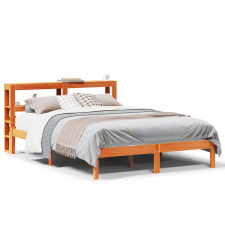 vidaXL viaszbarna tömör fenyőfa ágykeret fejtámlával 160 x 200 cm ágy és ágykellék